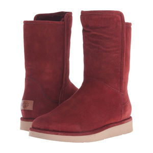 UGG ABREE SHORT SUEDE SHEARLING BOOTS NEW‎